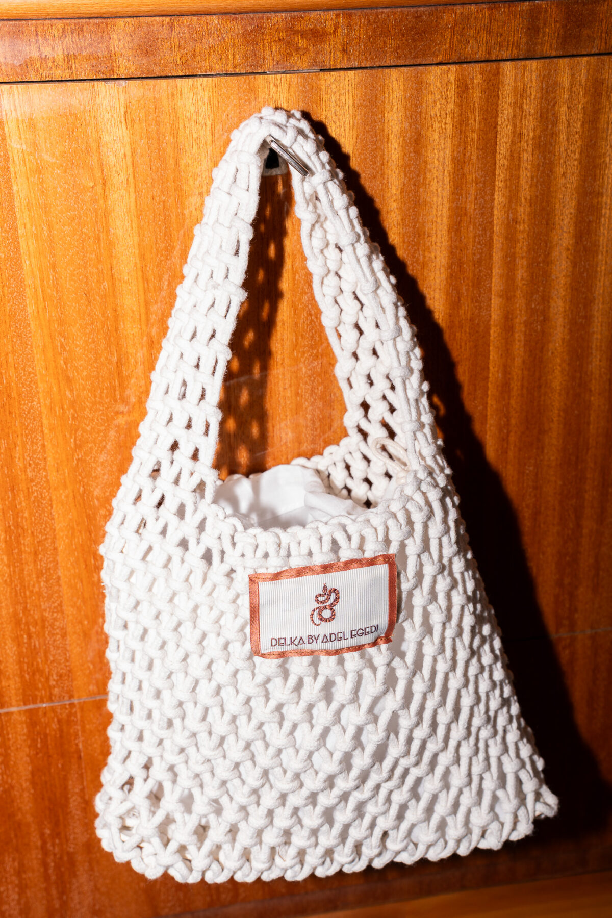 Cream Cloud Knot™ Mini Tote – Natúr / Fehér